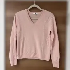 【美品M】UNIQLO ユニクロ カシミヤVネックセーター