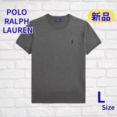 POLO RALPH LAUREN グレ半袖ニットクルーネックセーター L 新品