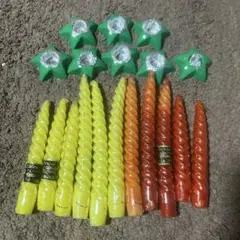 カメヤマキャンドル　ディナーキャンドル 11本入り キャンドルスタンド8個