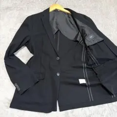 美品 NICOLE 綿麻テーラード 50 XL 春夏 黒 A020のサムネイル