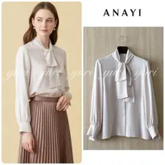 まもなく出品終了☆新品☆ANAYI バックサテンノースリーブブラウス