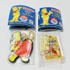 ✩未開封✩ハリボーゴールドベア　チャーム、ラバーキーホルダー（ハート）