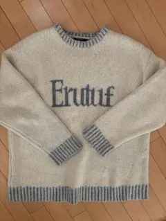 Kastane ロゴ入りリブ編みセーター Fサイズ