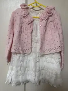 メゾピアノ ドレス ワンピースとカーディガンセット セット100cm