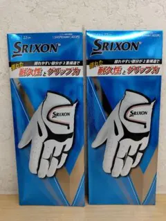 ◆74243 Srixon ゴルフグローブ 22cm ホワイト 2個セット
