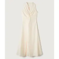 anuans 2024ss ツイストギャザーワンピース　ECRU