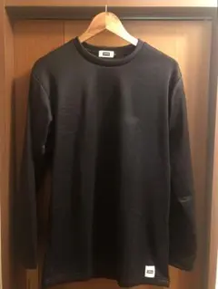 【美品・即日発送】EDWIN エドウィン 長袖インナー 無地 裏起毛 ブラック