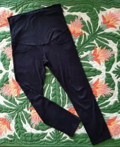 ブラックマタニティパンツ ストレッチ素材 無印良品　Ｌ