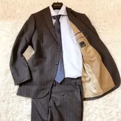 【シルク】PAZZO collection　スーツ　YA5　ブラック　ストライプのサムネイル