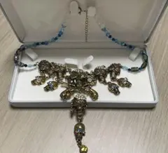 スカル　ネックレス　ドクロ　小物　アクセサリー　SKULL パイレーツ　ビーズ