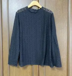 美品　ユニクロ　レースブラウス　長袖　XL