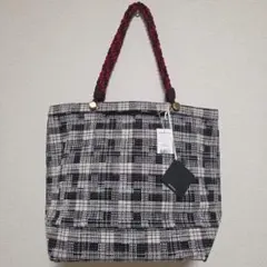 新品 MANIUNO トートバッグ ブラック チェック柄のサムネイル