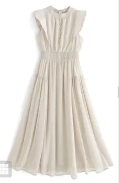 【送料無料】GRL 楊柳シフォンフリルフレアワンピース［K9123c］S