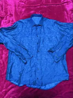 ETRO エトロ　ペイズリーディープブルーシャツ　M