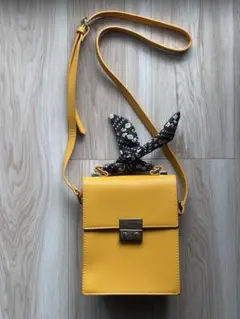 ZARA スカーフ付きショルダーバッグ　縦型