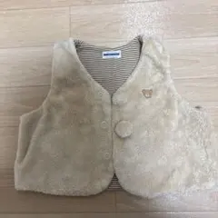 MIKI HOUSE ベビーベスト ベージュ