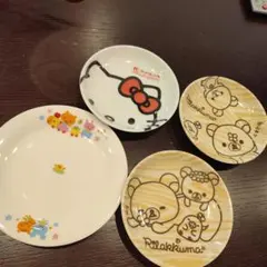 ハローキティ、リラックマ小皿　アニマル柄中皿　セット　まとめ売り