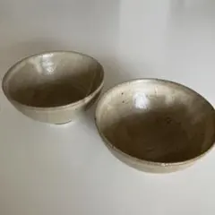 ベージュグレーのボウル 2個セット