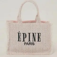 épine ツイードブックトートバッグ ピンク