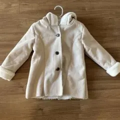 フード付きムートンコート　120cm