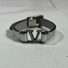 Valentino ヴァレンティノ Vロゴ カーフスキン メタル ブレスレットのサムネイル