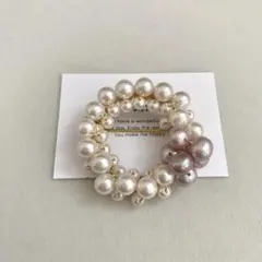 春の大人パールセレモニーブローチ　卒園　入学