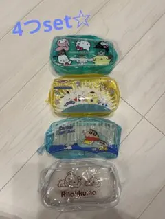 サンリオ キティちゃん マイメロディ クリアケース ビニール ポーチ ペンポーチ