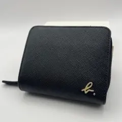 【未使用級・箱付き】agnes b. アニエスベー 二つ折り財布 ブラックレザーのサムネイル
