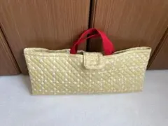 ハンドメイド　ピアニカ用マジックテープのフラップ（ふた）付バッグ　イエロー