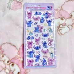 【新品未使用】スティッチ ボンボンドロップシール 正規品 パープル