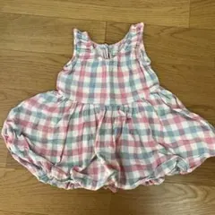 panpantutu チェック柄ワンピース 80