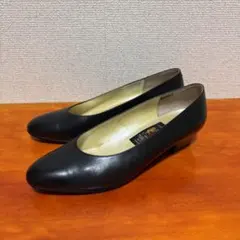 ❀美品 MIHAMA プレーンパンプス レザー 黒 ブラック 23.5cmのサムネイル