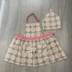 子供用エプロンと帽子セット