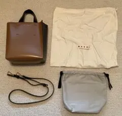 美品 マルニ ミュゼオ ミニ 2way 黒・茶色 MARNI MUSEOのサムネイル