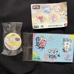 くら寿司　BT21 缶バッジ　ステッカー