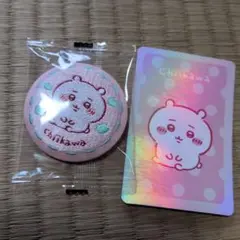 ちいかわ 中国　MINISO 刺繍缶バッジ ホログラムカード セット
