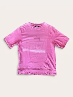 STUSSY ロゴ刺繍 Tシャツ ピンク Lサイズのサムネイル
