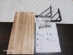 木製壁掛けシェルフ ブラウン