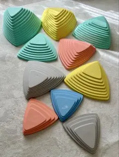 【翌日発送】バランスストーン 10個セット パステルカラー 三角