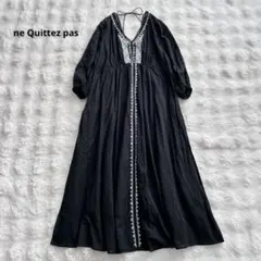 ヌキテパ☆コットンボイル シャーリングノースリーブドレス ブラック