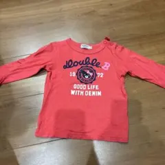 double.B 赤い長袖Tシャツ 70サイズ〜80