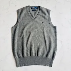 ポロバイラルフローレン ニット ベスト メリノウール ポニー刺繍 S