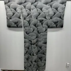 【値下げ】 　オシャレなモノトーン　小紋　群鶴柄　着物スキ倶楽部　９２３