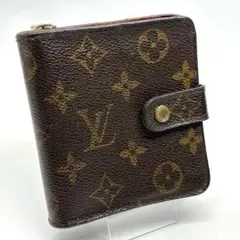 ルイヴィトン　折り財布　モノグラム　コンパクトウォレット