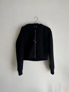 gu フード付きショート丈パーカー 黒 Sサイズ