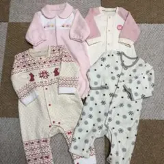 【美品】ロンパース4点　冬物中心