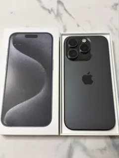 iPhone 15 Pro ブラックチタニウム 128GBのサムネイル