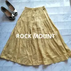 【ロックマウント】【ROCK MOUNT】リネン100% ロングスカート　からしのサムネイル