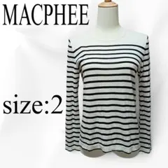MACPHEE マカフィー ボーダーカットソー 薄手 コットン100％ サイズ2