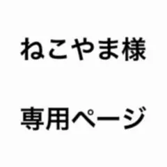 ねこやま様　専用ページ